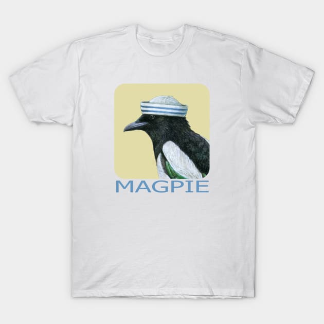 Eurasian magpie T-Shirt by Mikhail Vedernikov